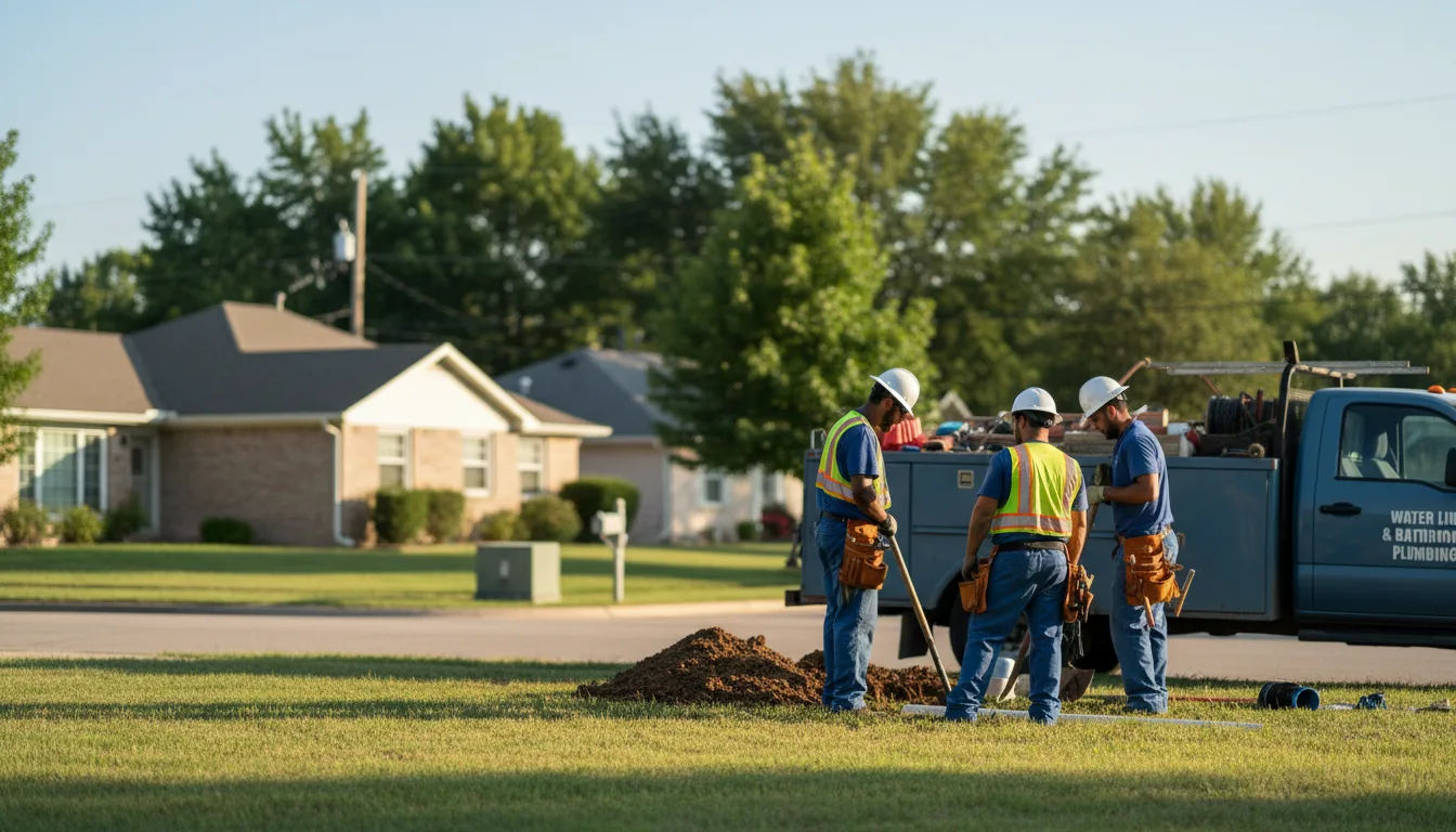 Residential water line and bathroom plumbing service in Brownsboro, AL